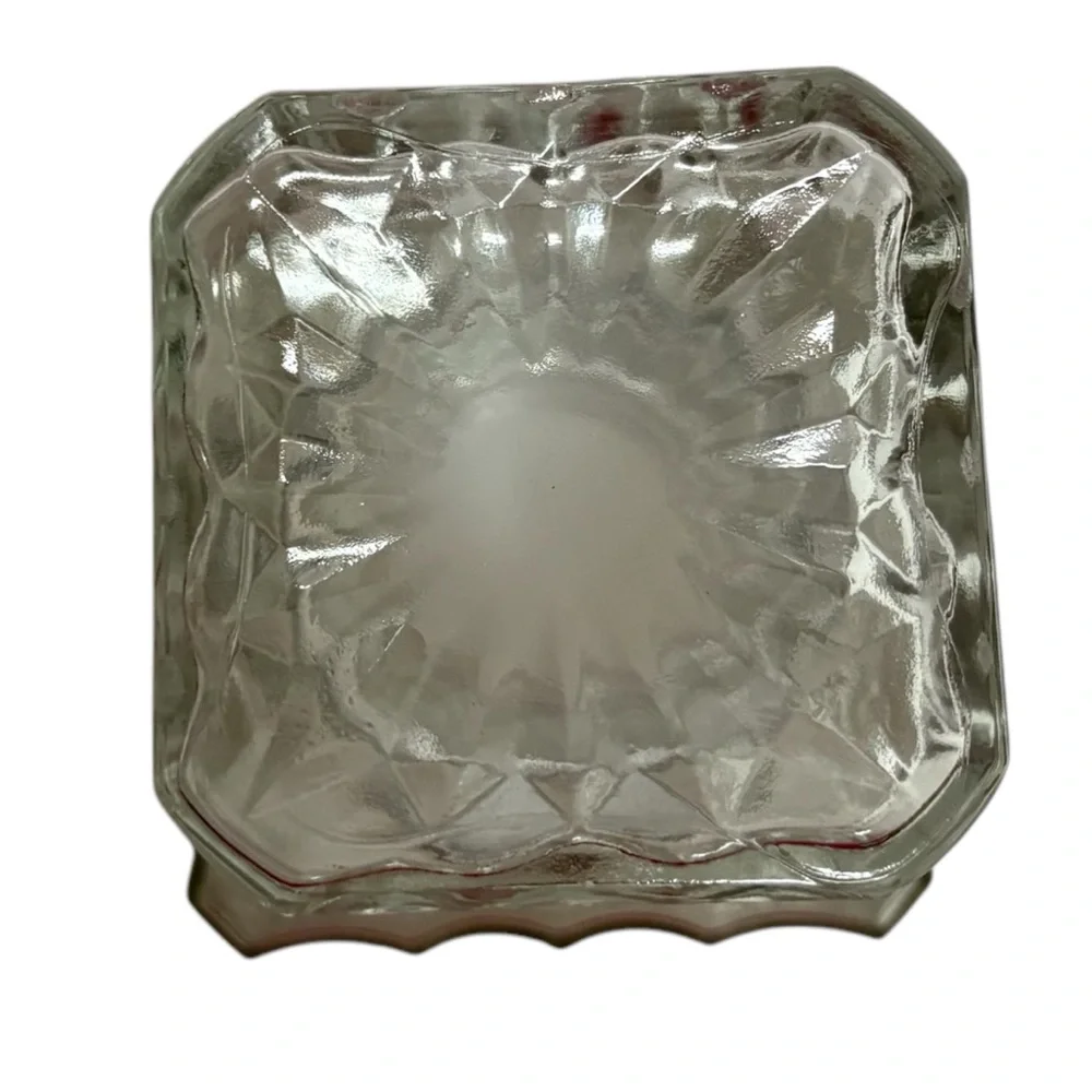 Vintage Bormioli Rocco Square Decanter With Square Topper
